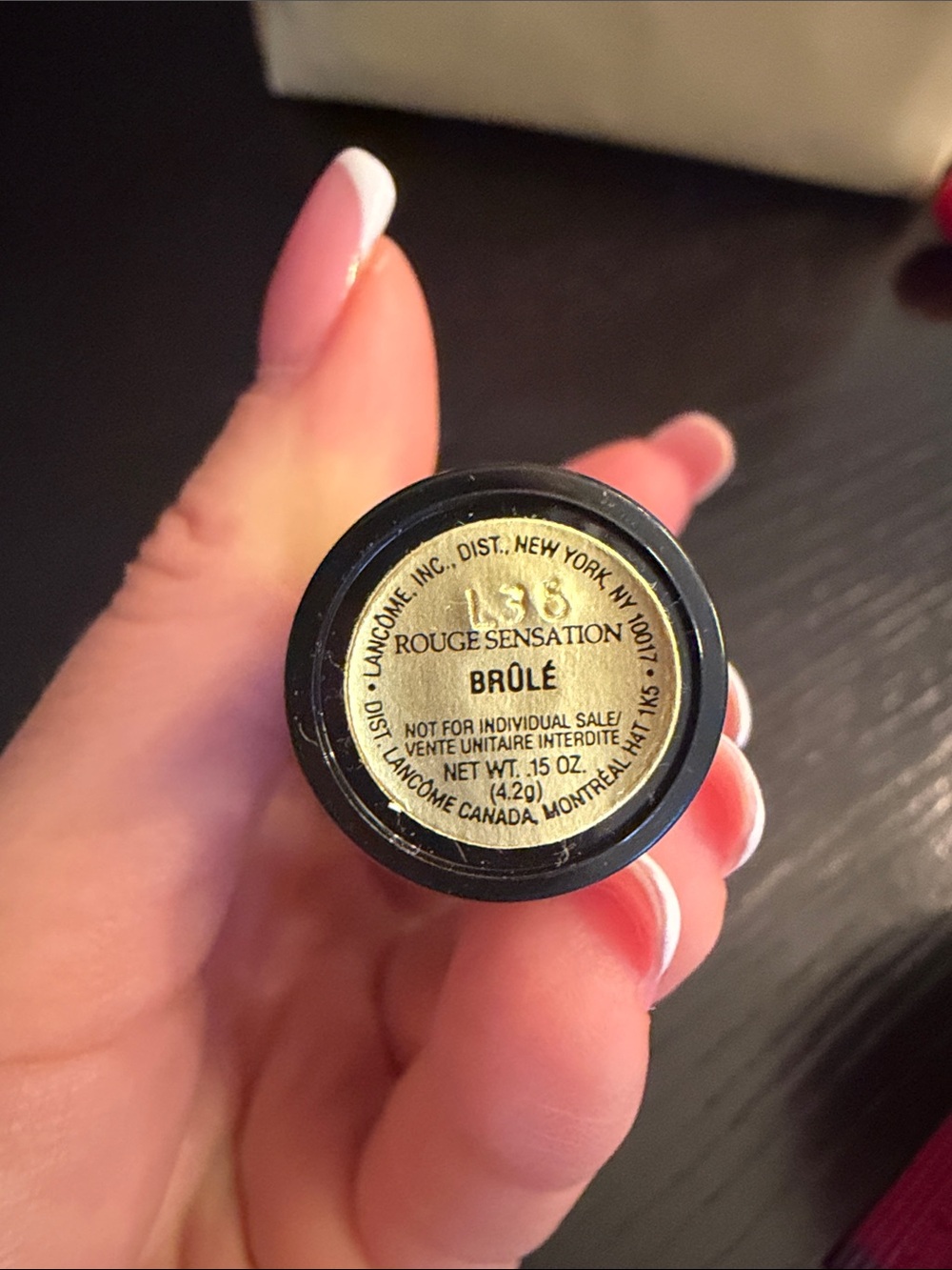 Lancôme Rouge Sensation Brûlé Lipstick rare discontinued